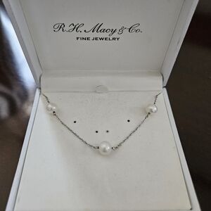 Macy's Sterling Silver Fresh Water Pearl Necklace